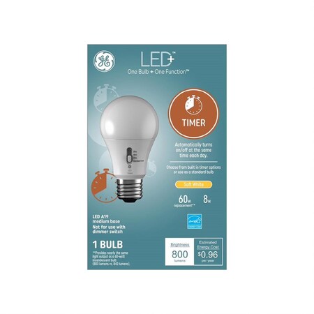 Current A19 E26 (Medium) LED Light Bulb Soft White 60 Watt Equivalence 93127245
